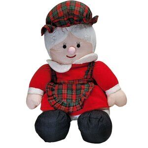 Gibson Greetings Mrs. Claus Christmas Parachute Nylon Gibson Greetings Plush Vtg